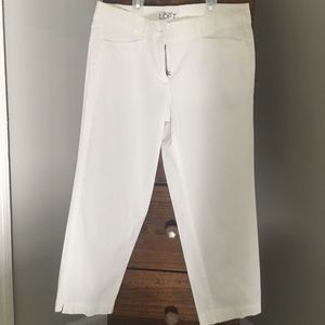 Anne Taylor Loft White Original Crop Pants